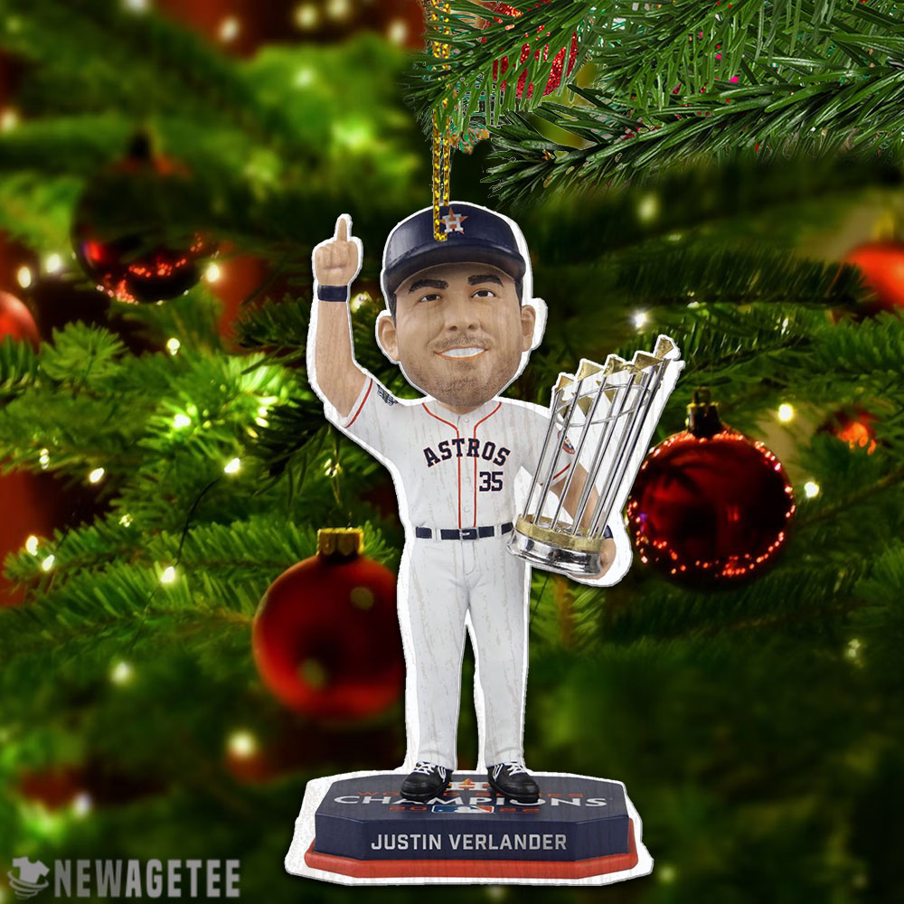 Justin Verlander 35 Houston Astros 2022 World Series Champions Christmas Ornament