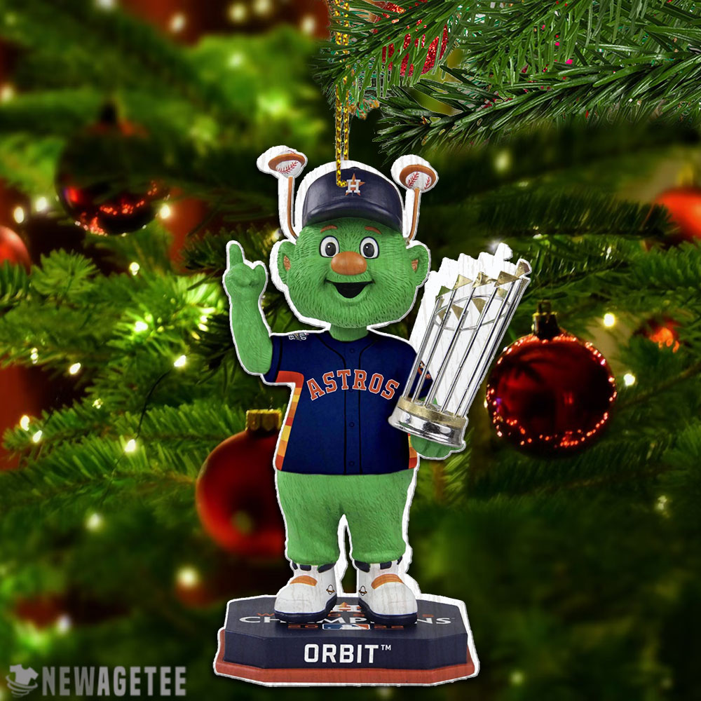 Orbit Mascot Houston Astros Navy Uniform 2022 World Series Champions Christmas Ornament Decoration