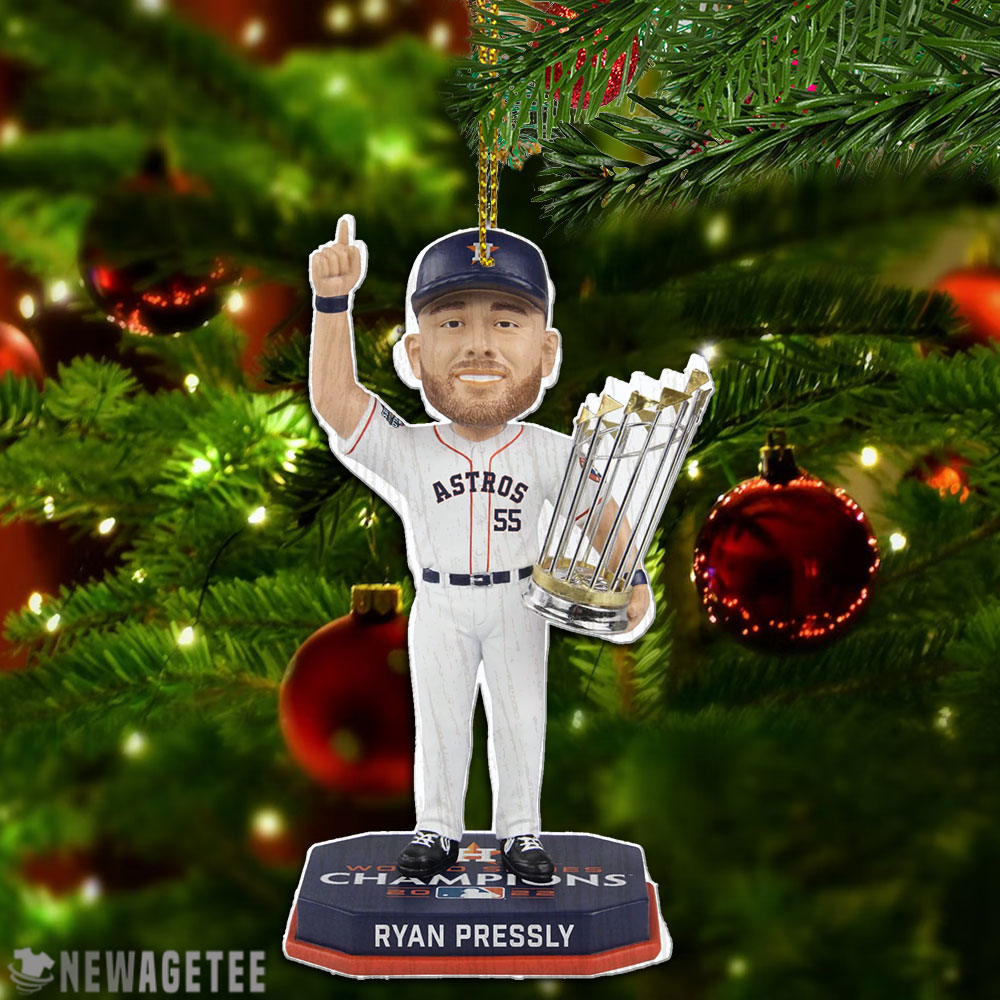 Ryan Pressly 55 Houston Astros 2022 World Series Champions Christmas Ornament