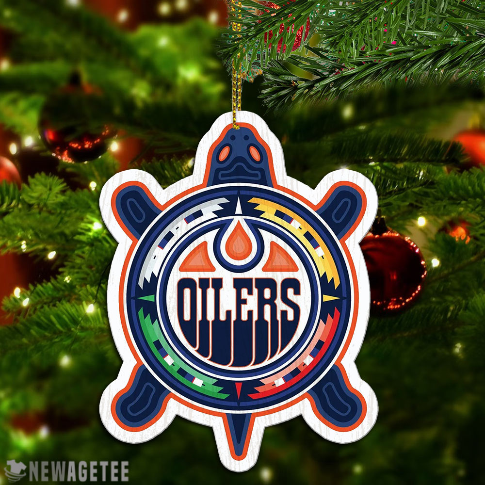 Turtle Island Edmonton Oilers Christmas Ornament