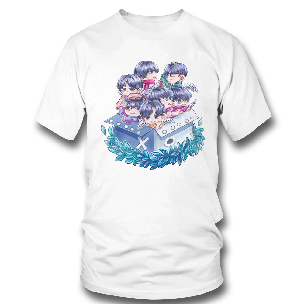Bts Ngel Chibis On The Box Hoodie Shirt