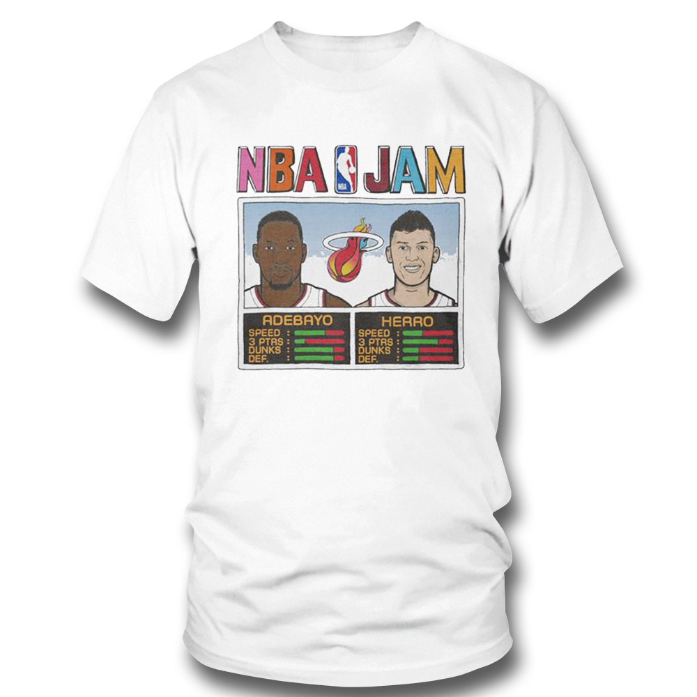 Nba Jam Miami Heat Tyler Herro And Bam Adebayo Hoodie Shirt