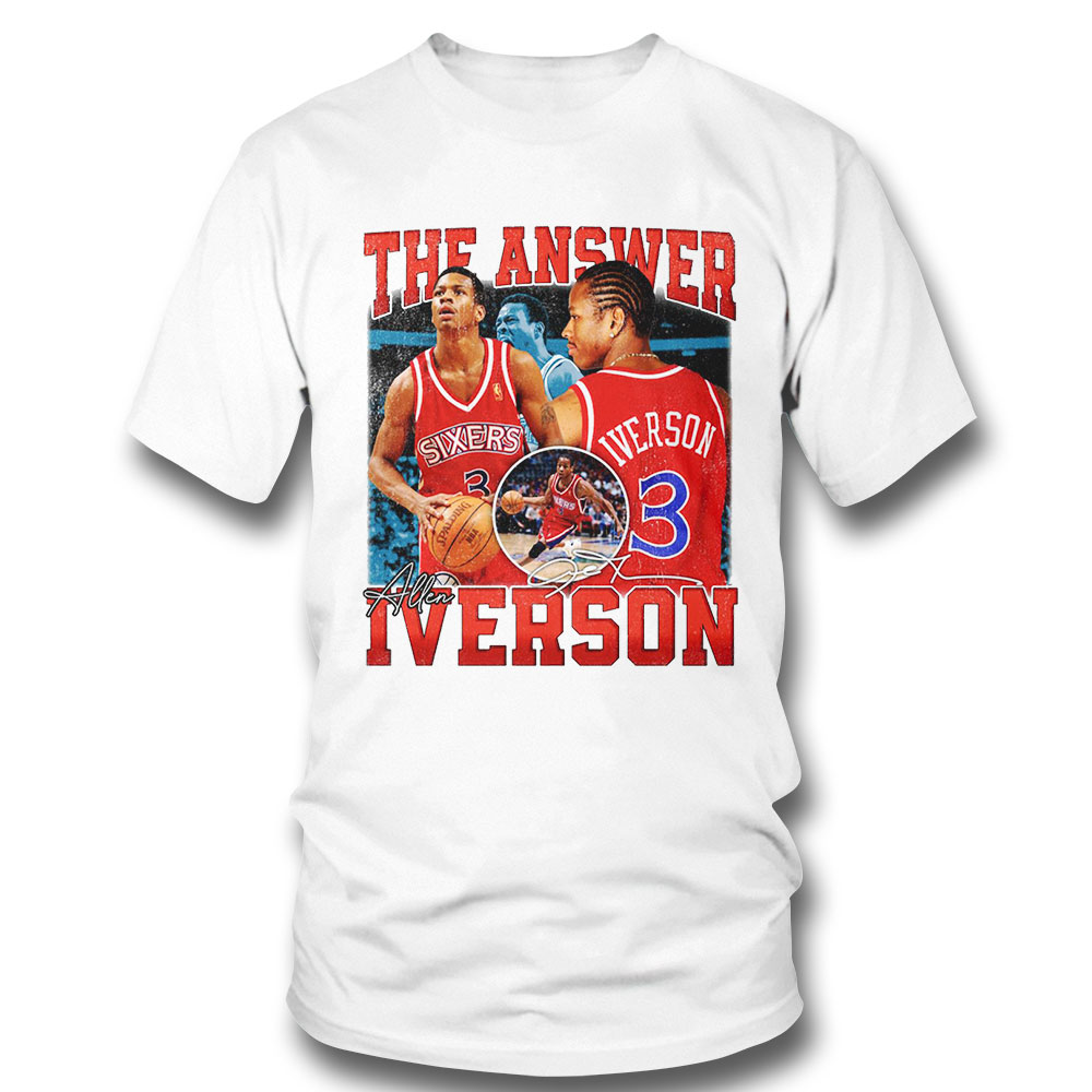 The Answer Basketball Legend Signature Allen Iverson Hoodie Shirt