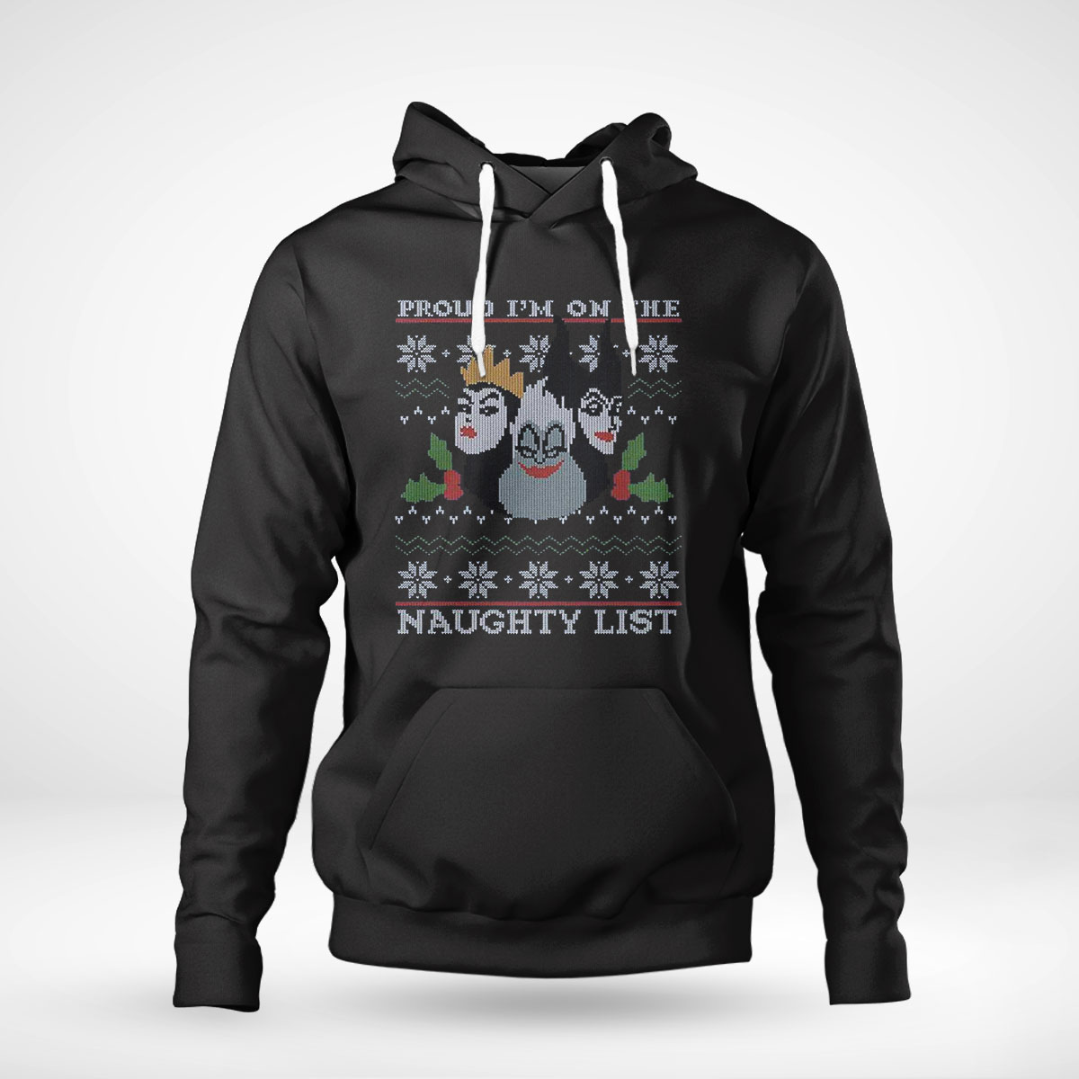 Disney Villains Naughty And Proud Ugly Christmas Girls Slouchy Sweatshirt