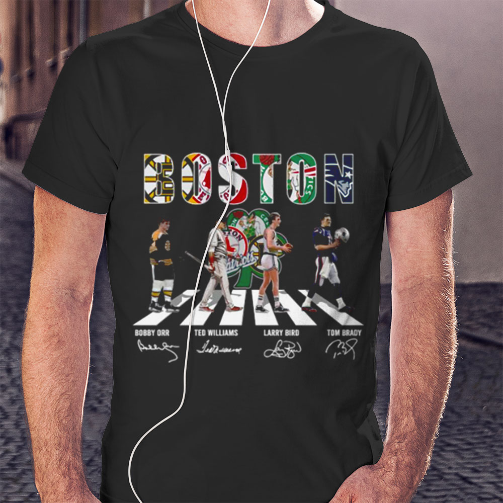 Boston Sports Teams Abbey Road Signatures 2022 Shirt