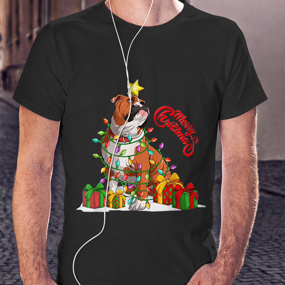English Bulldog Christmas Tree Shirt