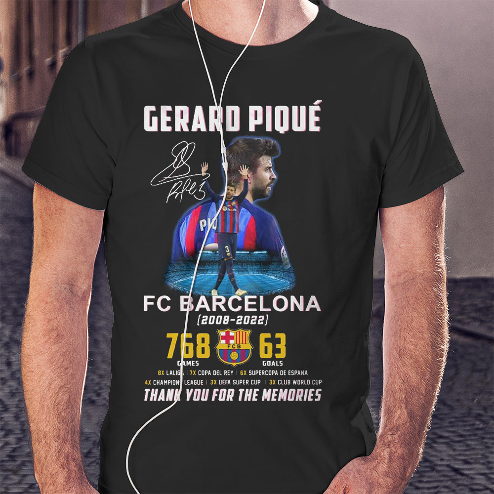 Gerard Pique Fc Barcelona 2008 – 2022 Thank You For The Memories T-shirt