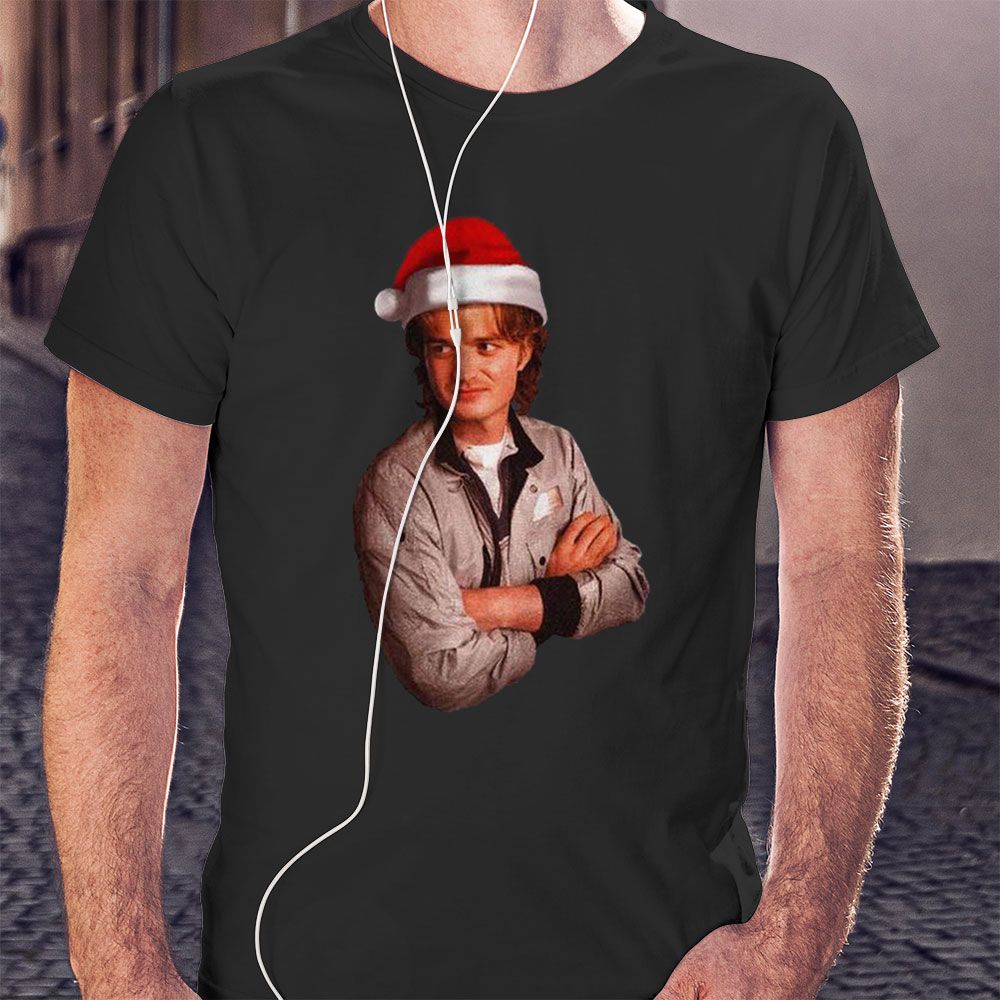 Stranger Things Santa Steve Girls T-shirt