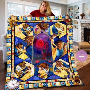 Beauty The Beast Belle Quilt Blanket