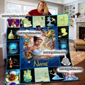 Custom The Princess And The Frog Tiana Fleece Baby Blanket