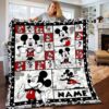 Personalized Disney Mickey Mouse Fleece Throw Blanket