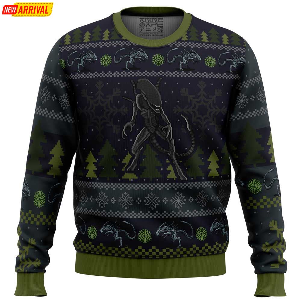 A Christmas Bug Hunt Xenomorph Ugly Christmas Sweater