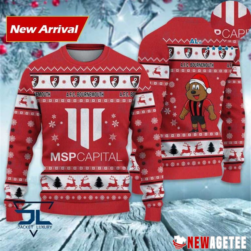 A F C Bournemouth Mascot Premier League Ugly Christmas Sweater