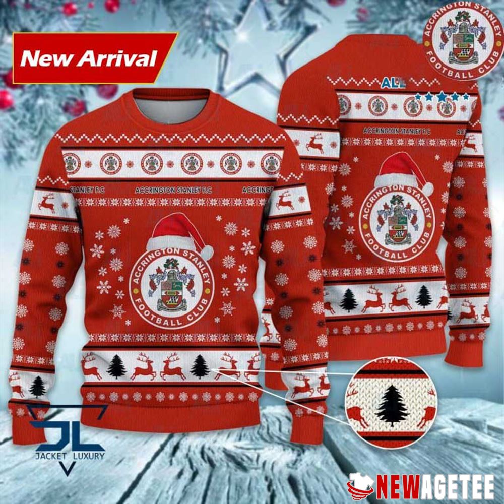 Accrington Stanley Fc Logo Efl Championship Christmas Sweater