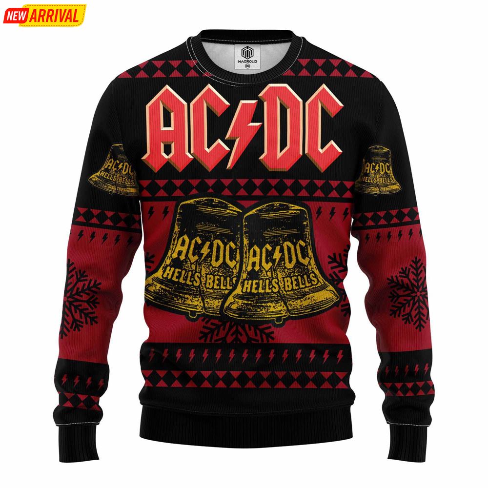 Acdc Hells Bells Ugly Christmas Sweater