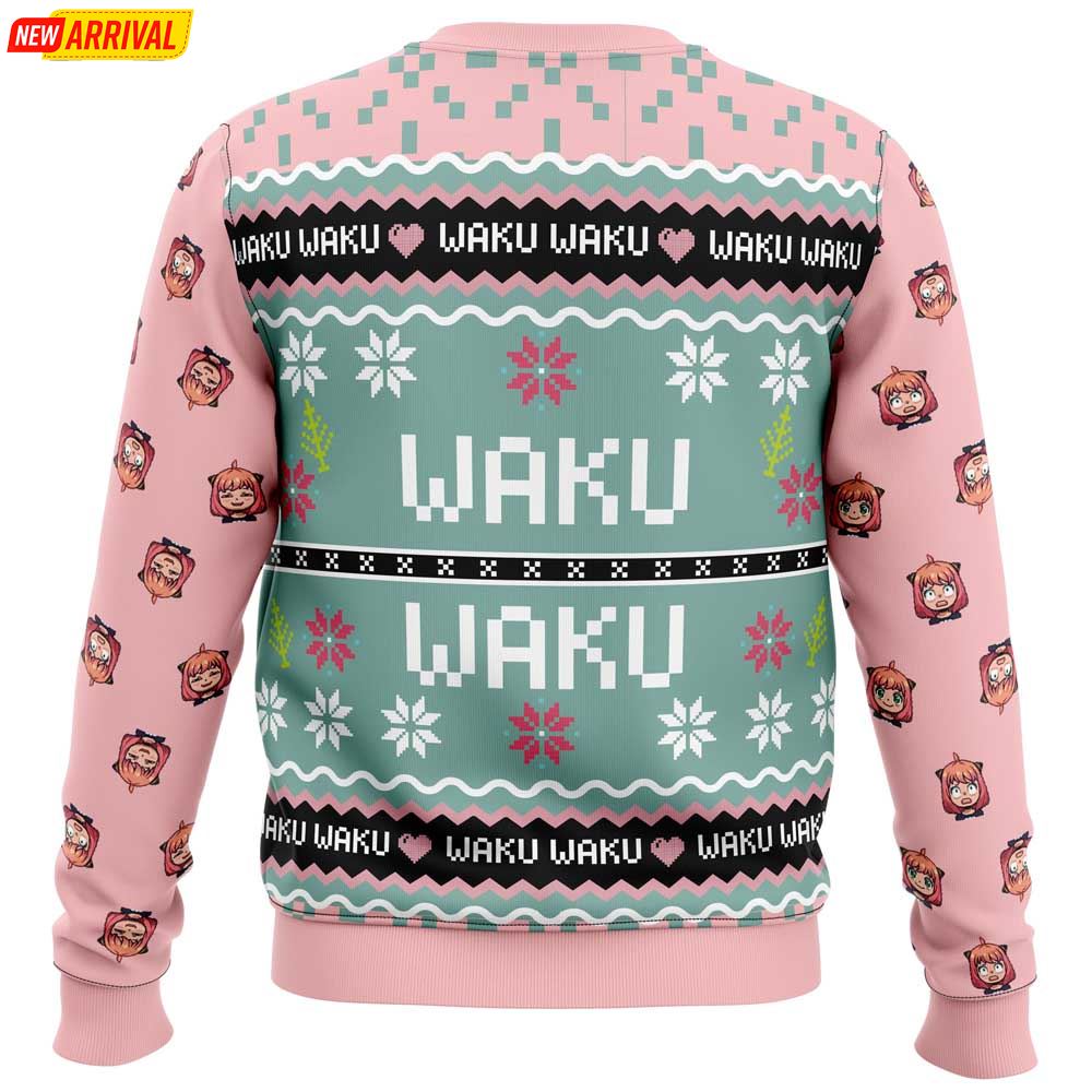 Anya Forger Waku Waku Spy X Family Ugly Christmas Sweater