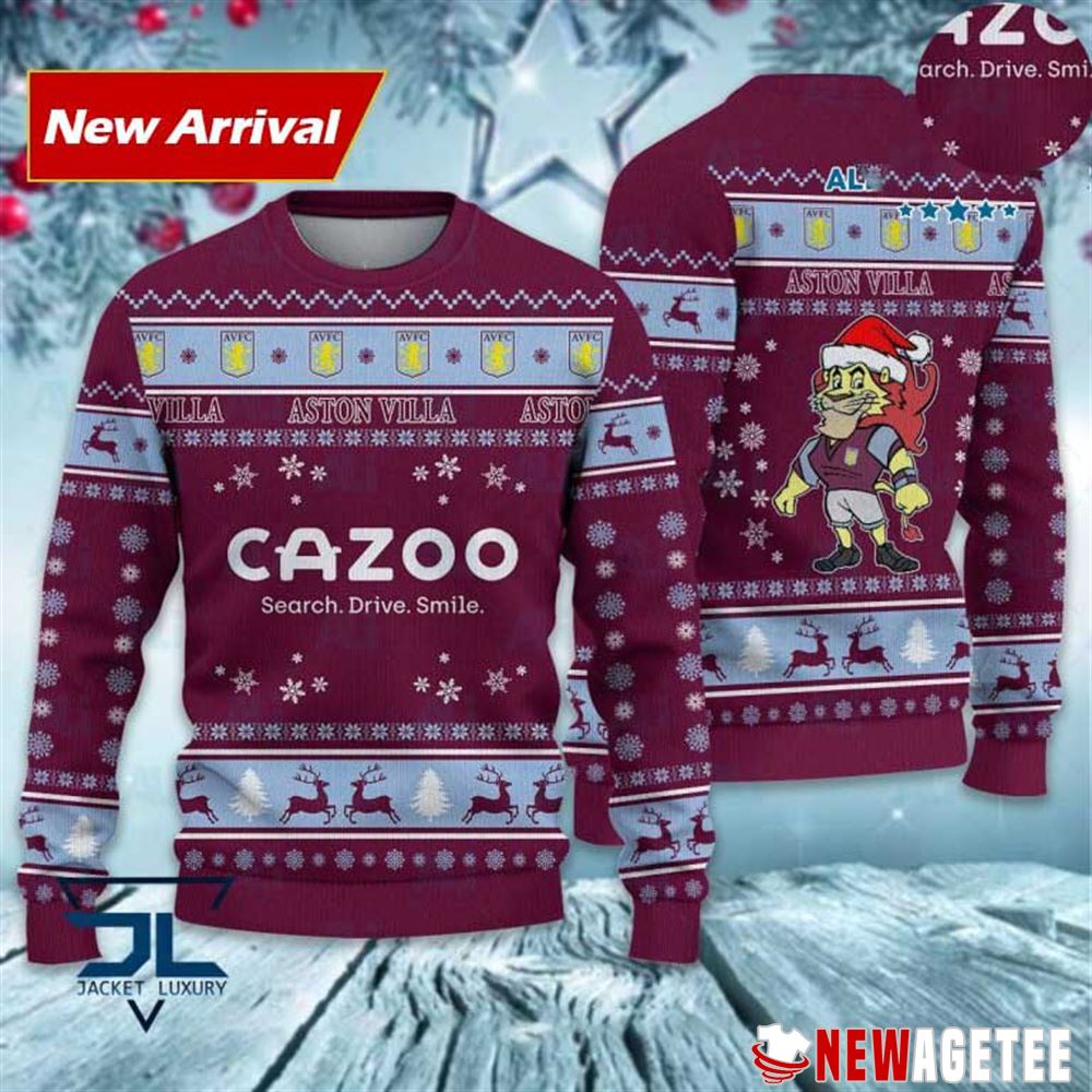 Aston Villa Mascot Fc Premier League Ugly Christmas Sweater