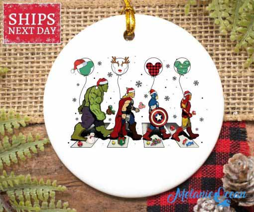 Avenger Disney Team Iron Man Thor Hulk Christmas Ornament