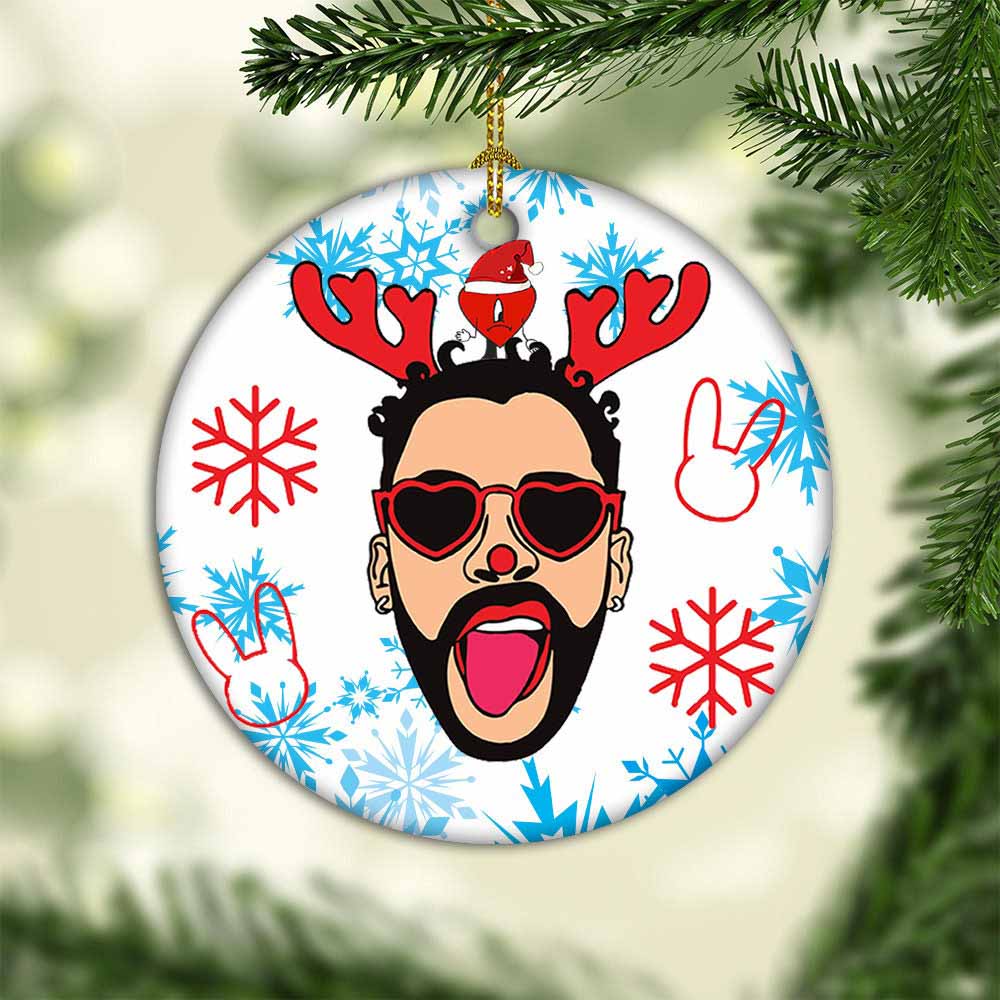 Bad Bunny Un Vareno Sin Ti Christmas Ornament Xmas Tree Decor