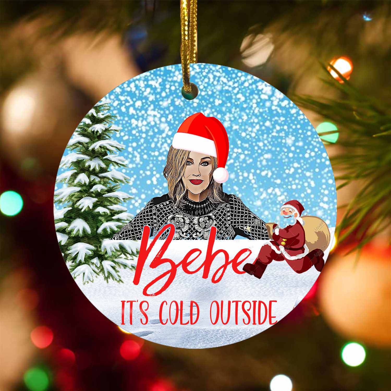 Bebe Its Cold Outside Moira Rose Funny Christmas Ornament Holiday Gift
