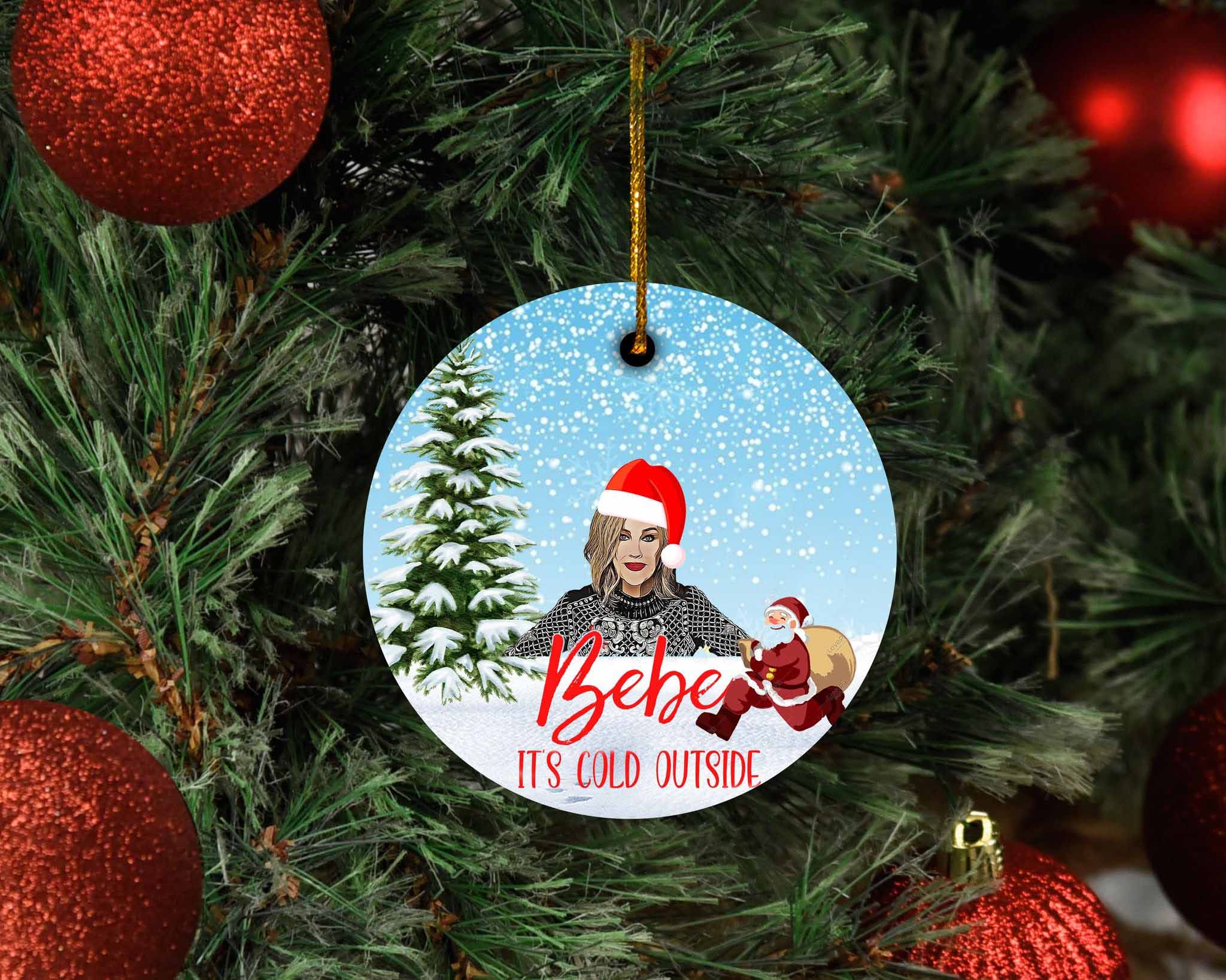 Bebe Its Cold Outside Moira Rose Funny Christmas Ornament Holiday Gift
