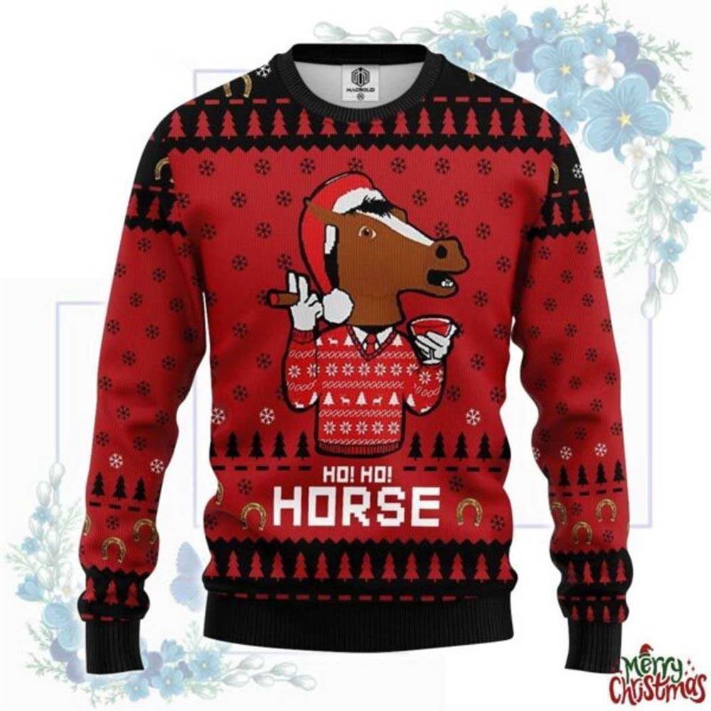 Bojack Horseman Ho Ho Horse Ugly Christmas Sweater