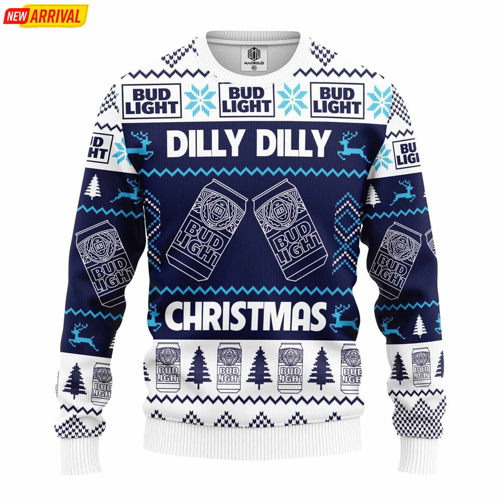 Bud Light Blue Ugly Christmas Sweater