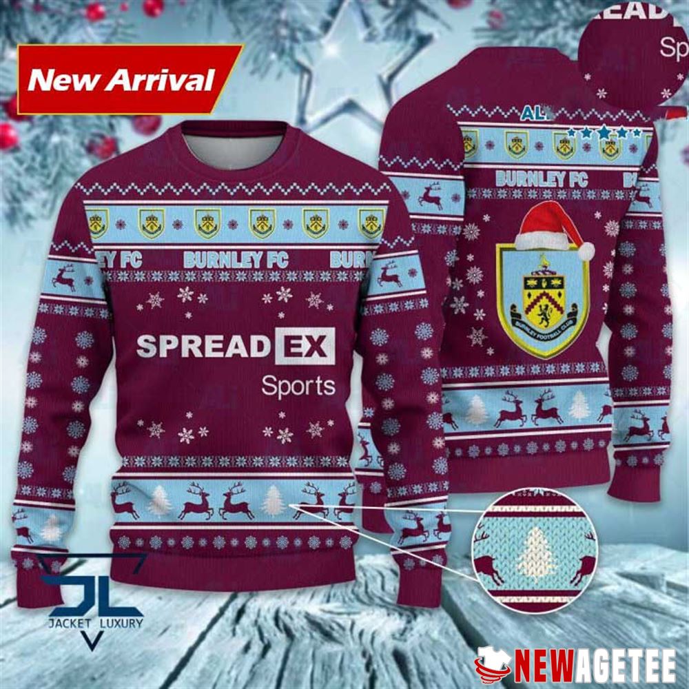 Burnley Fc Efl Championship Christmas Sweater Burnley Fc Efl Championship Christmas Sweater