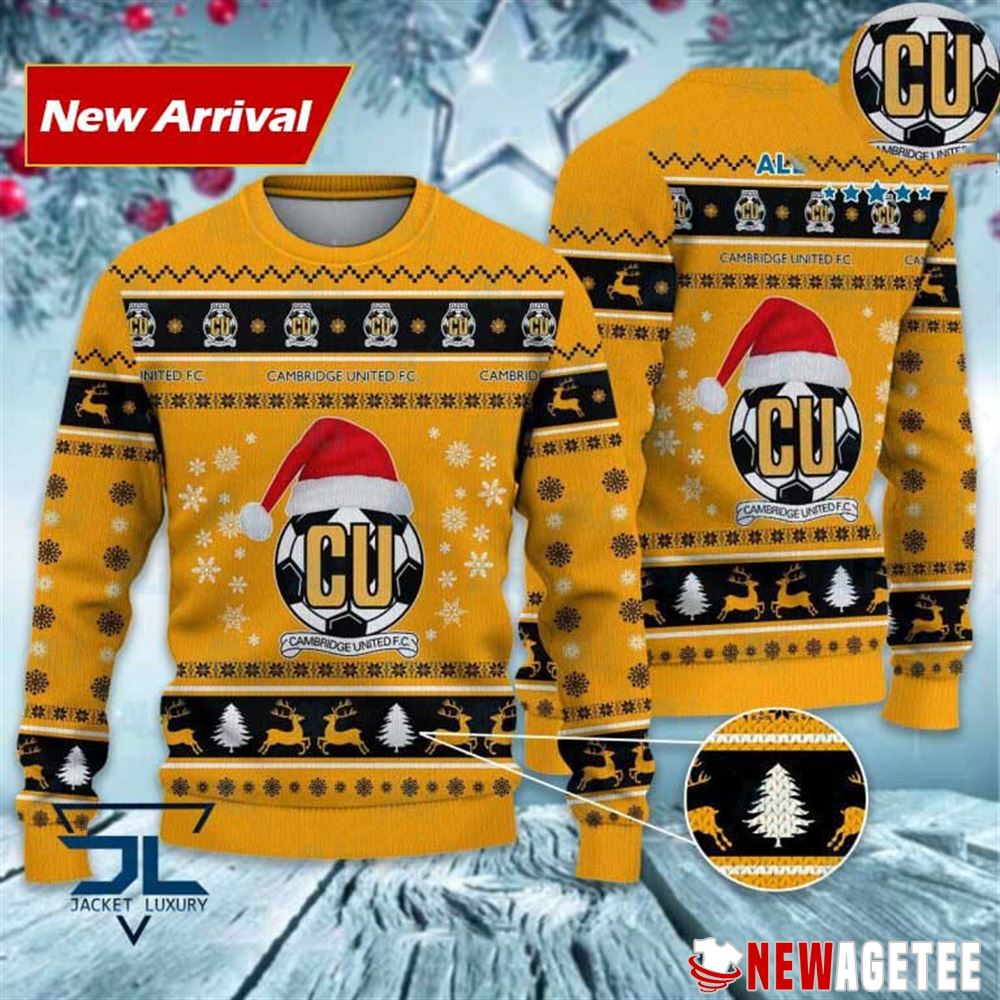 Cambridge United Fc Efl Championship Christmas Sweater Cambridge United Fc Efl Championship Christmas Sweater