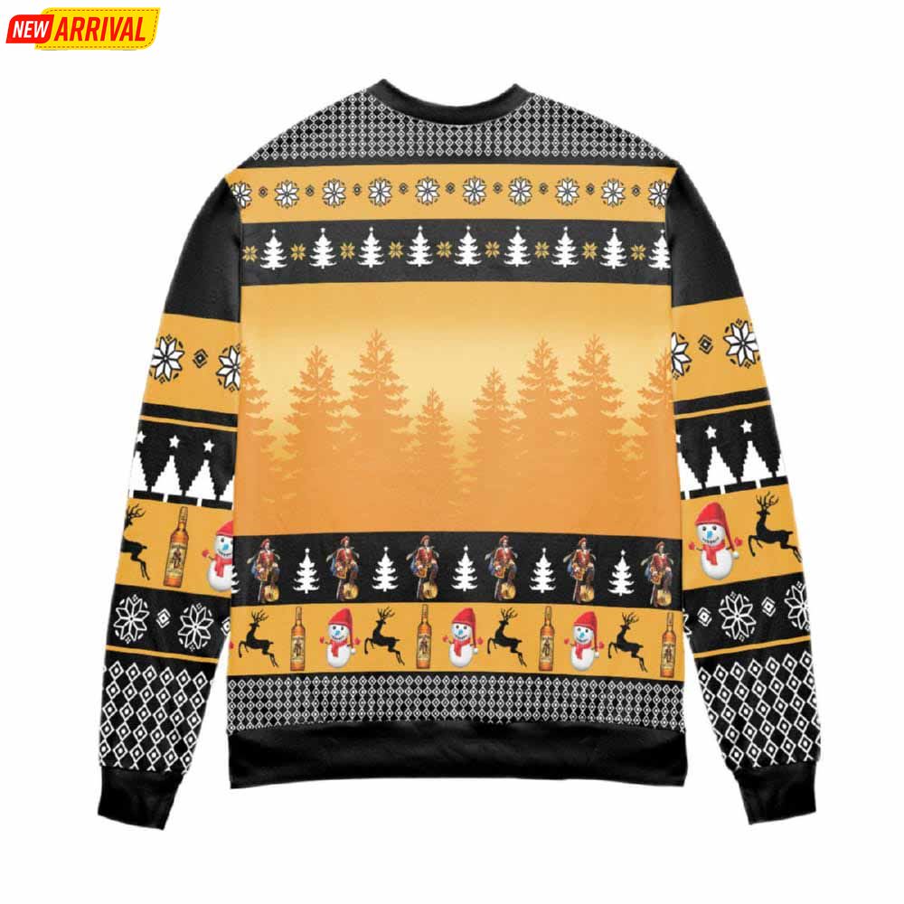 Captain Morgan Drinker Bells Drinking All The Way Ugly Christmas Sweater