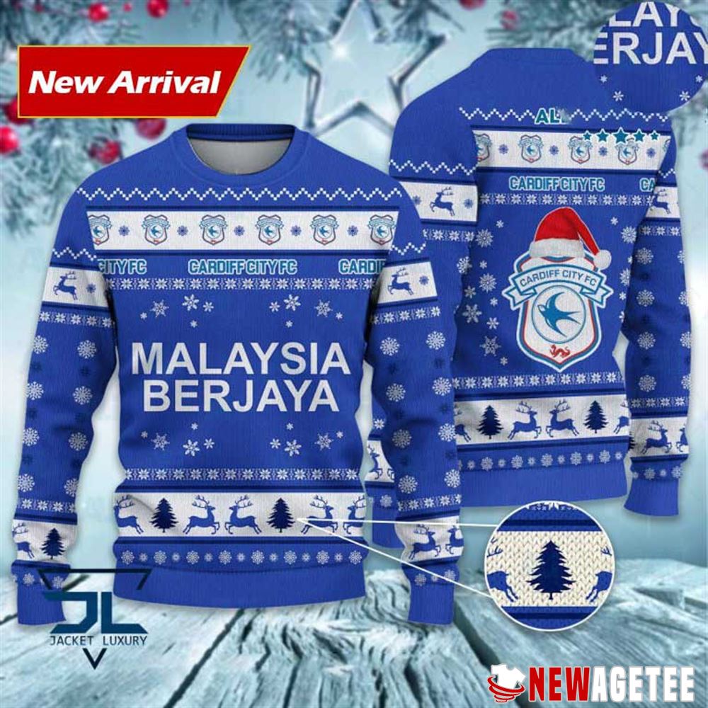 Cardiff City Fc Efl Championship Christmas Sweater Cardiff City Fc Efl Championship Christmas Sweater