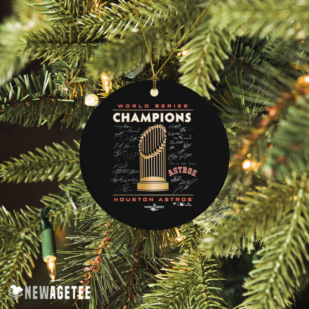 Houston Astros Trophy Signatures 2022 World Series Champions Ornament Decoration