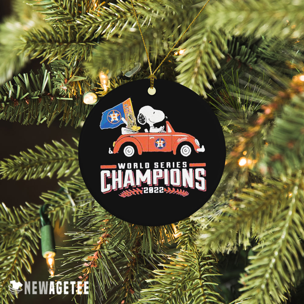 Snoopy And Woodstock Christmas Ornament Houston Astros 2022 World Series Champions