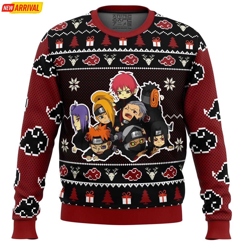 Chibi Akatsuki Naruto Ugly Christmas Sweater Chibi Akatsuki Naruto Ugly Christmas Sweater