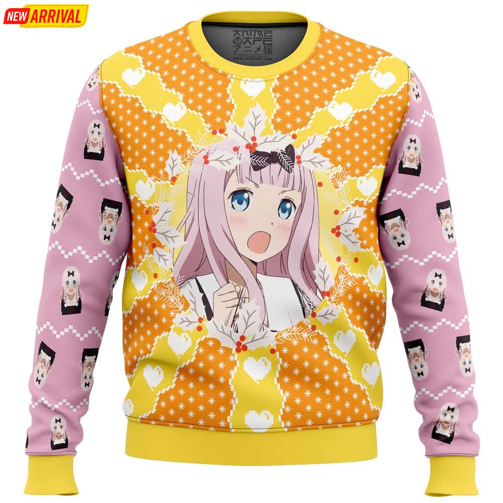 Chika Fujiwara Kaguya Sama Love Is War Ugly Christmas Sweater Chika Fujiwara Kaguya Sama Love Is War Ugly Christmas Sweater