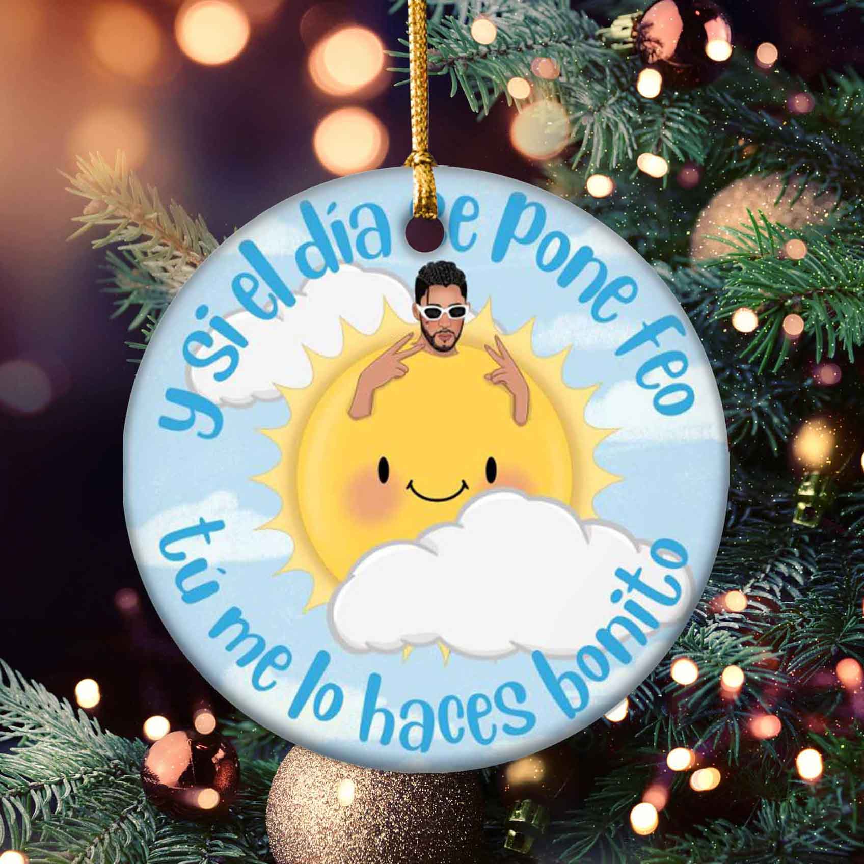 Christmas Bad Bunny Un Verano Sin Ti Ornament Holiday Gift