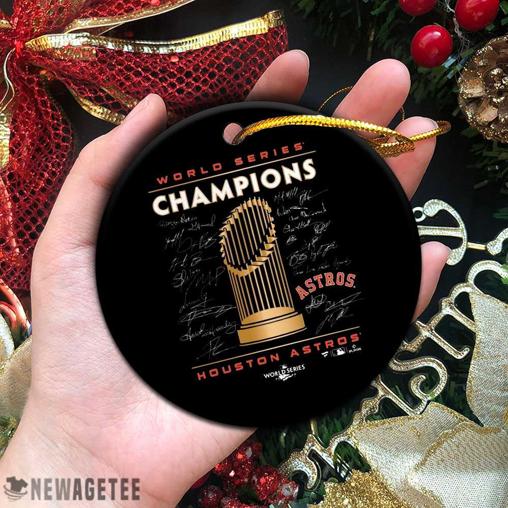 Houston Astros Trophy Signatures 2022 World Series Champions Ornament Decoration