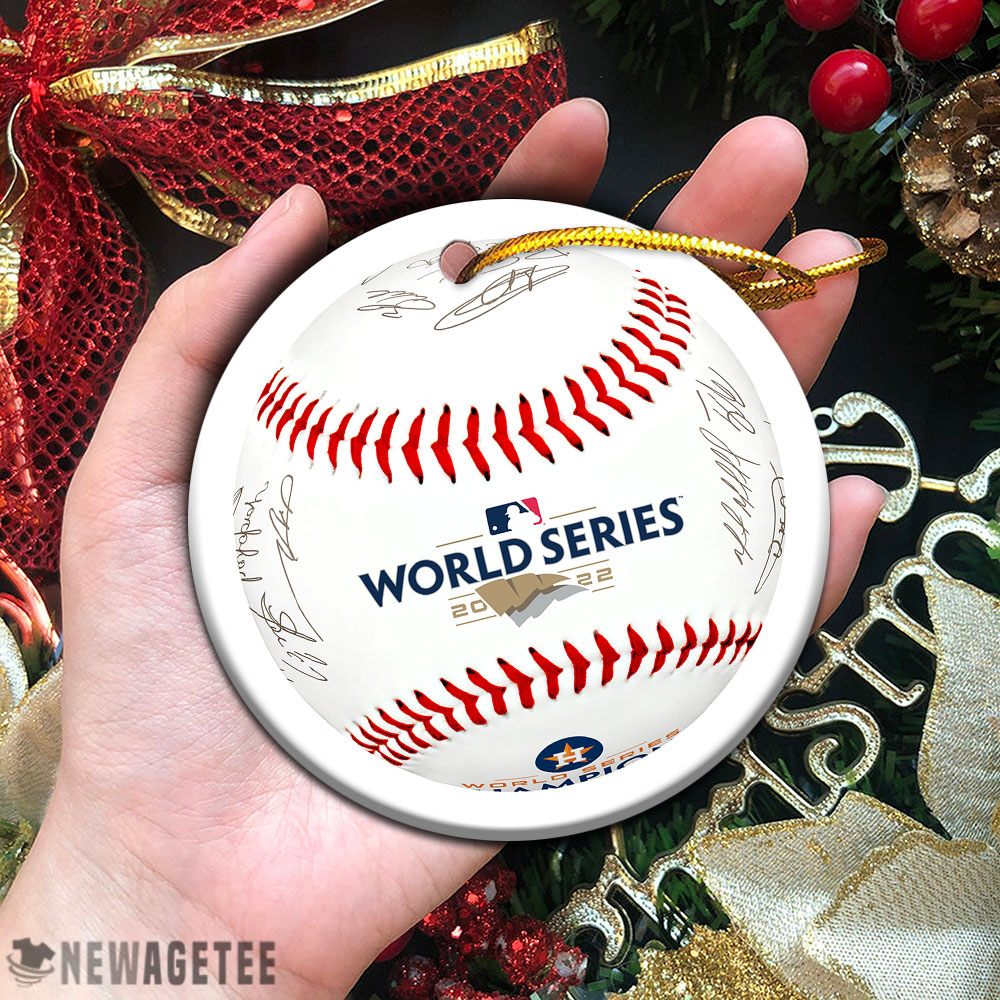 Signature Baseball Houston Astros Rawlings 2022 World Series Champions Ornament Decoration