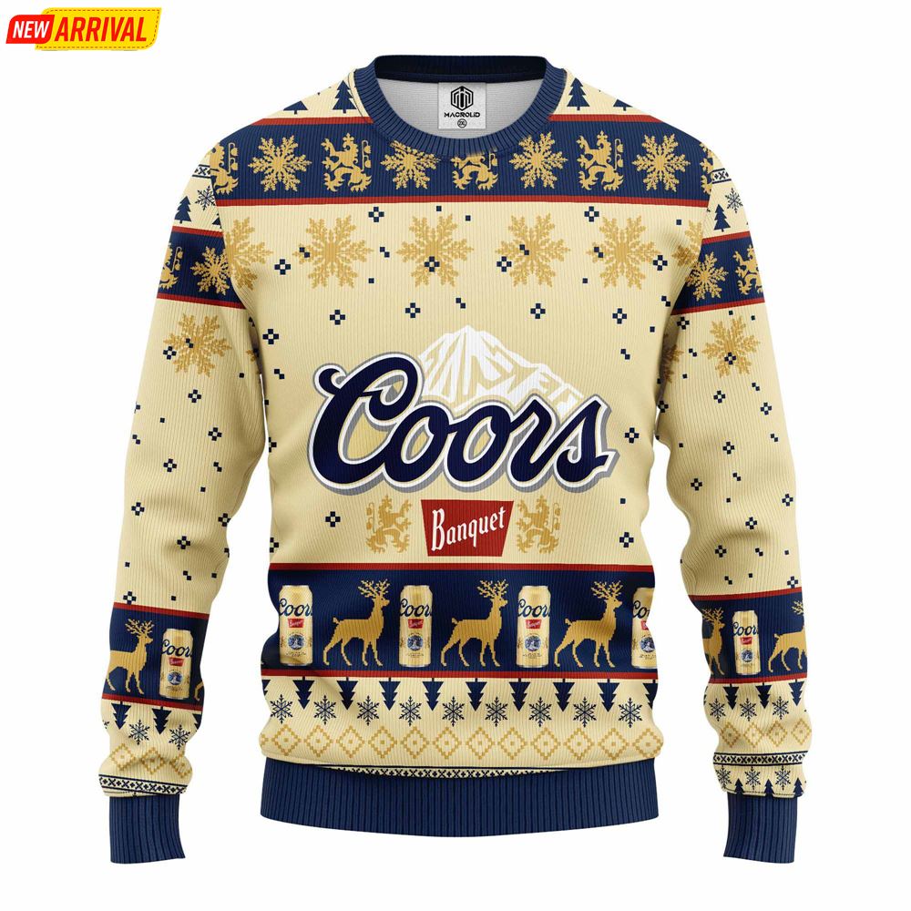 Coors Banquet Beer Ugly Christmas Sweater