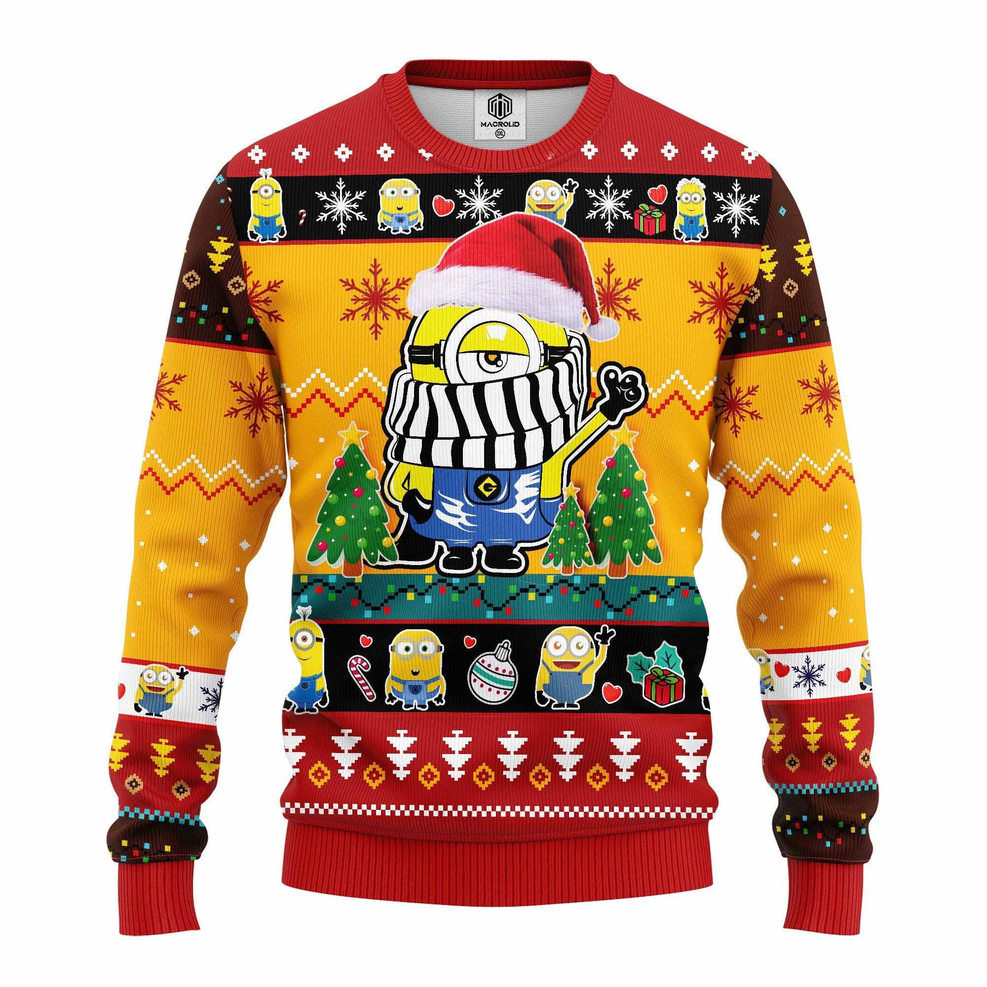 Cute Minions Banana Ugly Christmas Sweater Cute Minions Banana Ugly Christmas Sweater