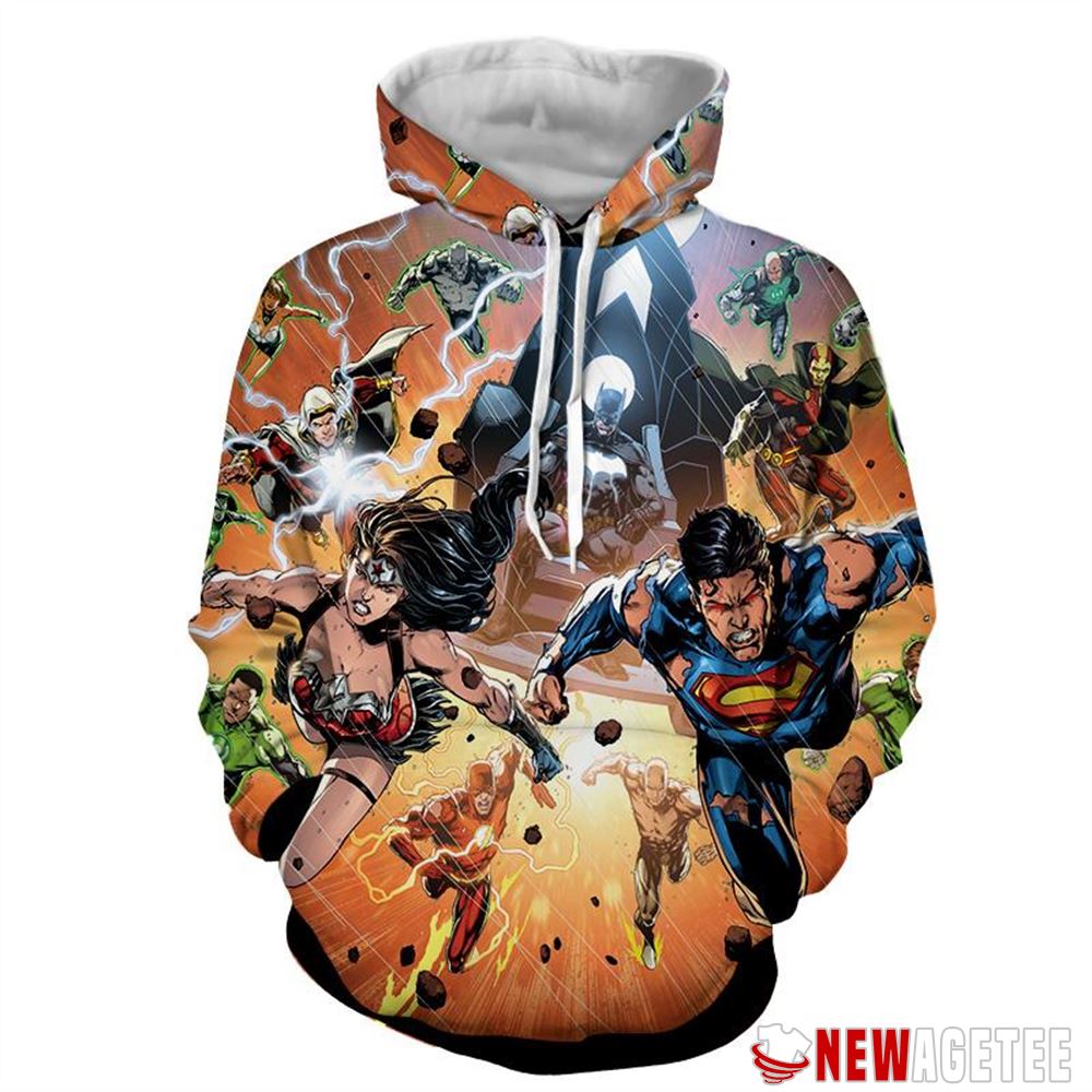 Darkseid War Justice League 50 Heroes Fighting Unisex Hoodie