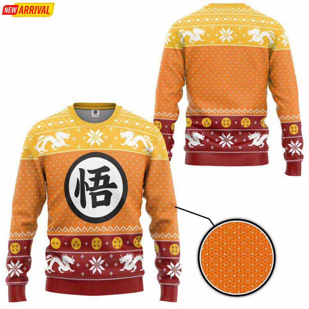 Dragon Ball Songoku And Santa Christmas Sweater Jumper