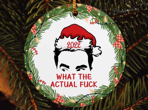 Ew David Rose Ew 2022 What The Actual Fuck Funny Schitts Creek Christmas Ornament Xmas Tree Decor