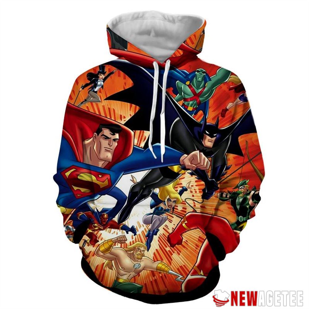 George Newbern Justice League Superman Superheroes Team Unisex Hoodie