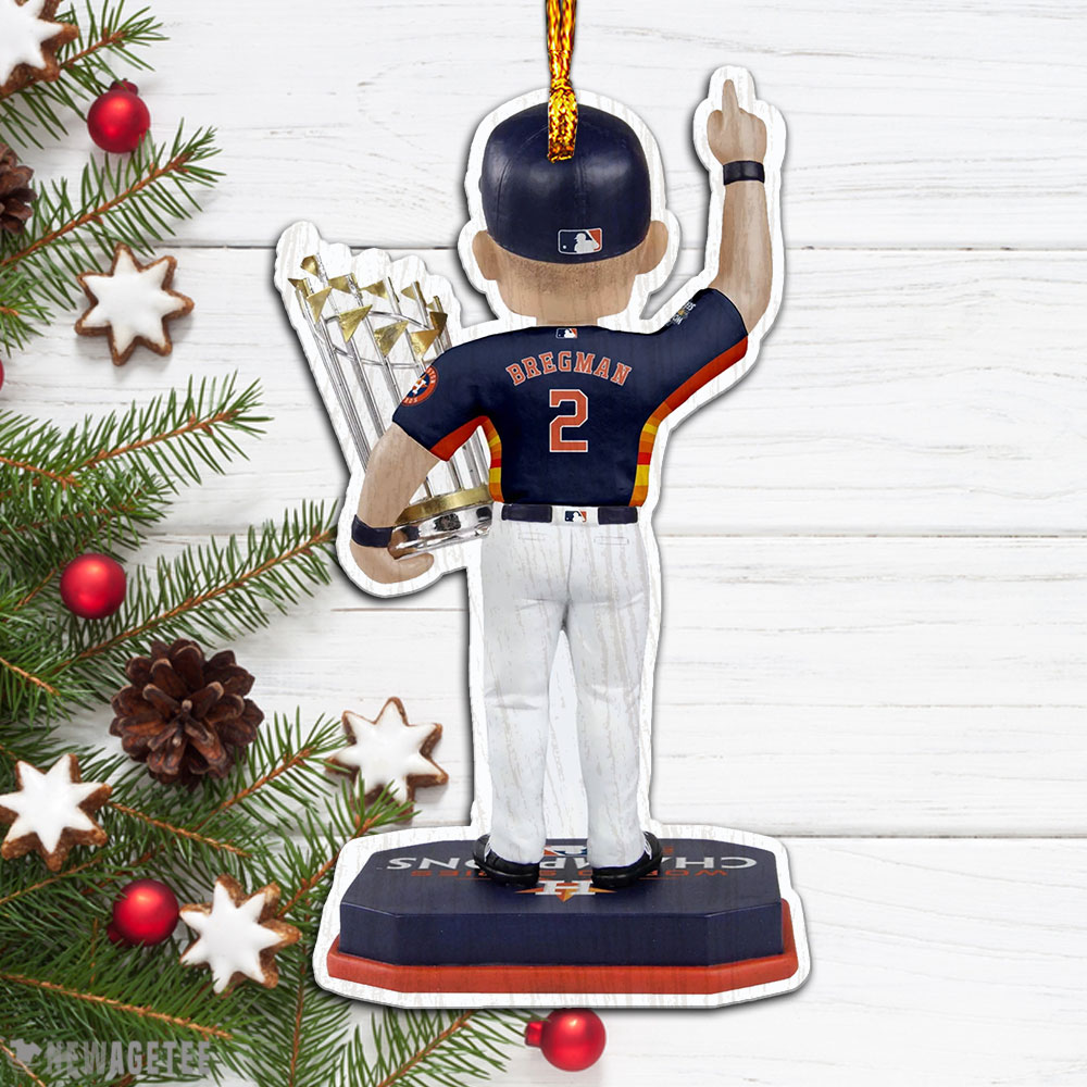 Alex Bregman Trophy Houston Astros 2022 World Series Champions Christmas Ornament Decoration