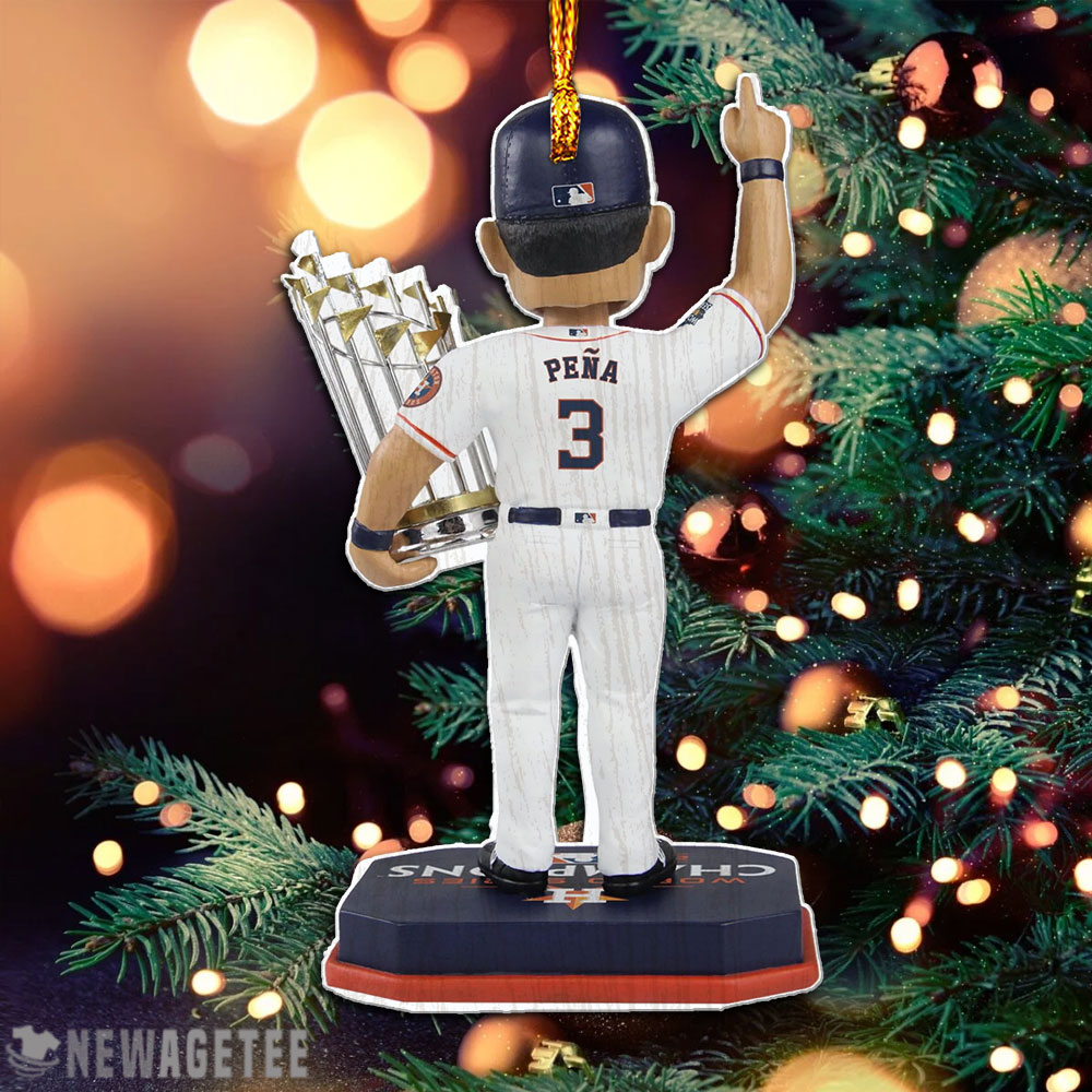 Jeremy Pena 3 Houston Astros 2022 World Series Champions Christmas Wood Ornament Decoration