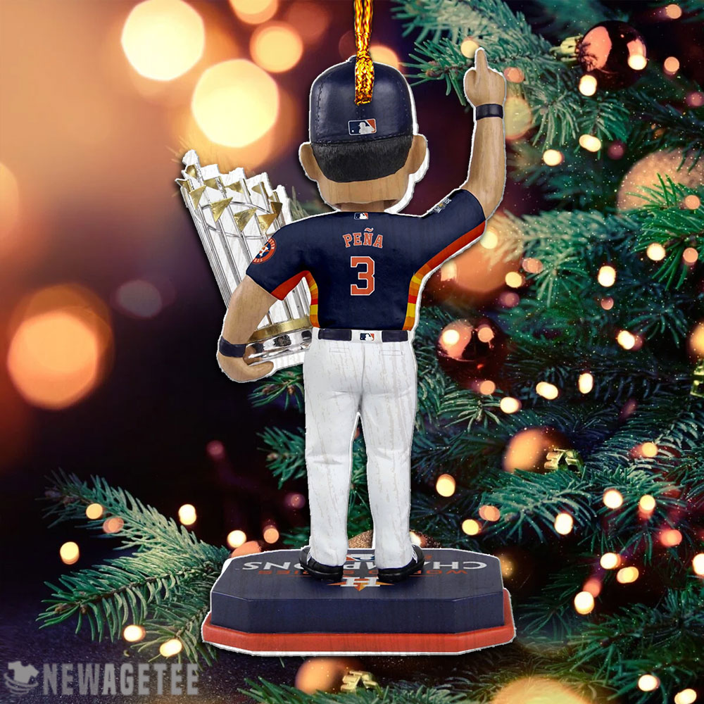 Jeremy Pena 3 Houston Astros Navy Uniform 2022 World Series Champions Christmas Ornament Xmas Tree Decor