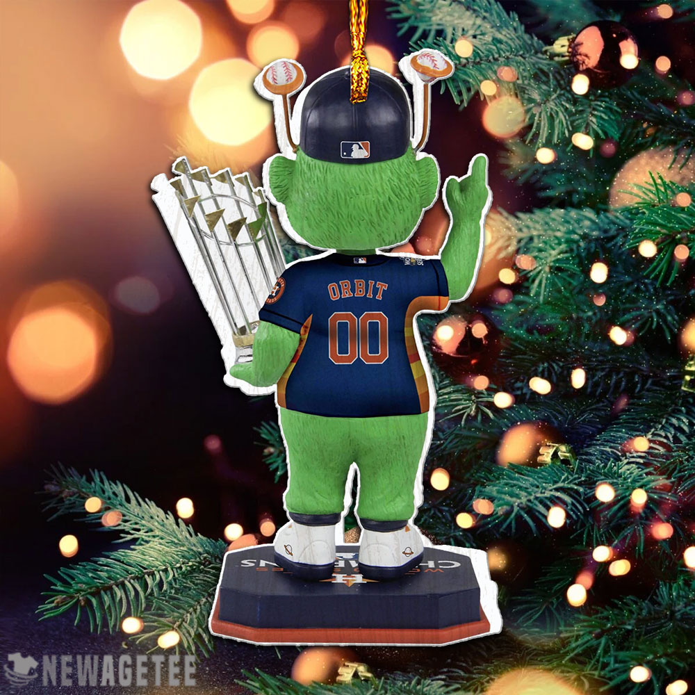Orbit Mascot Houston Astros Navy Uniform 2022 World Series Champions Christmas Ornament Decoration