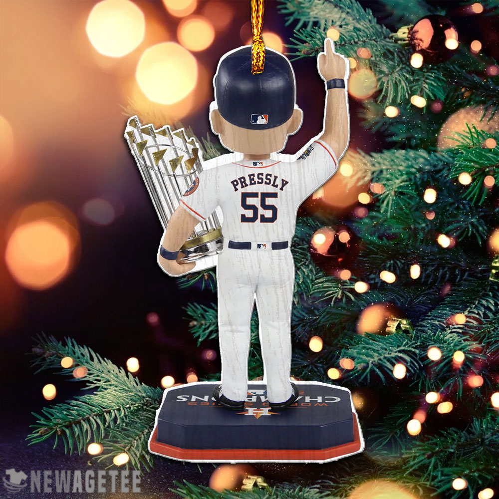 Ryan Pressly 55 Houston Astros 2022 World Series Champions Christmas Ornament
