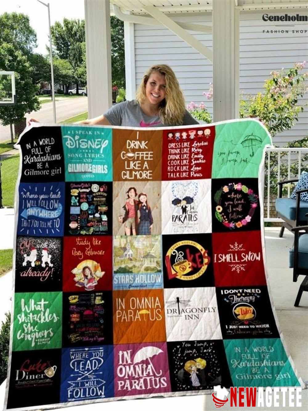 Gilmore Girls Quilt Blanket Queen Gift For Comedy Fans Gilmore Girls Quilt Blanket Queen Gift For Comedy Fans